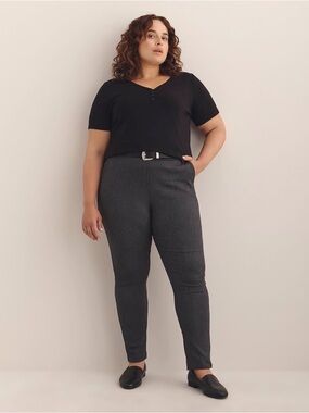 Penningtons NEW Skinny-Leg Savvy Gray Pull-On Pants Size 20